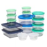 Anchor Hocking 30 pc. Set with Multicolor SnugFit Lids - Clear