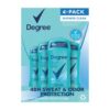 Degree Shower Clean 48-Hour Antiperspirant Deodorant Invisible Solid, 4 pk./2.6 oz.